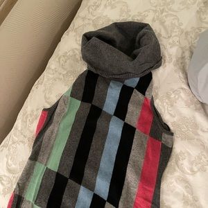 Medium Bebe cotton/nylon/viscose soft multi coloured sleeveless turtle neck